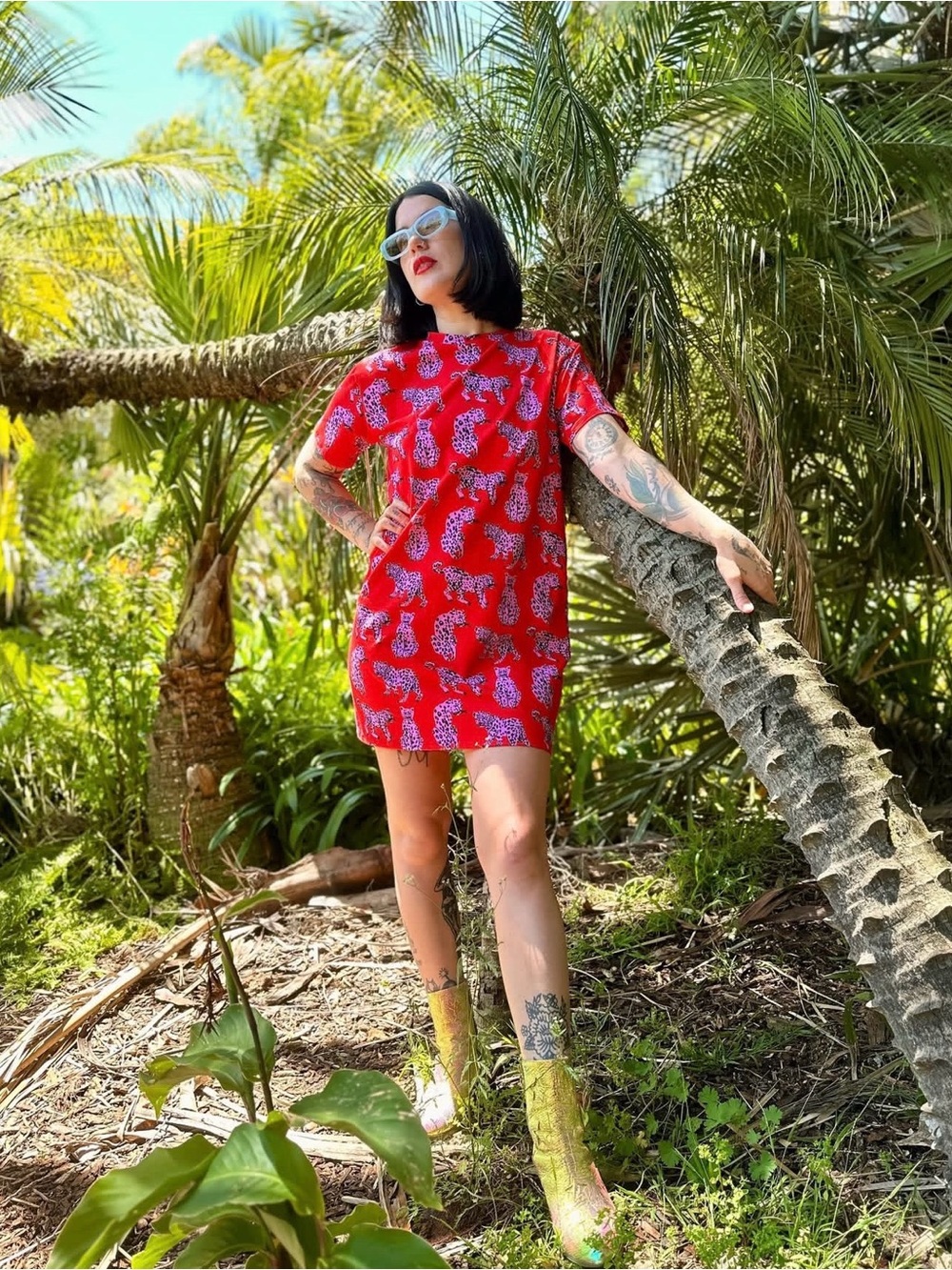NOOWORKS Sondler Cat Tee Dress NWT